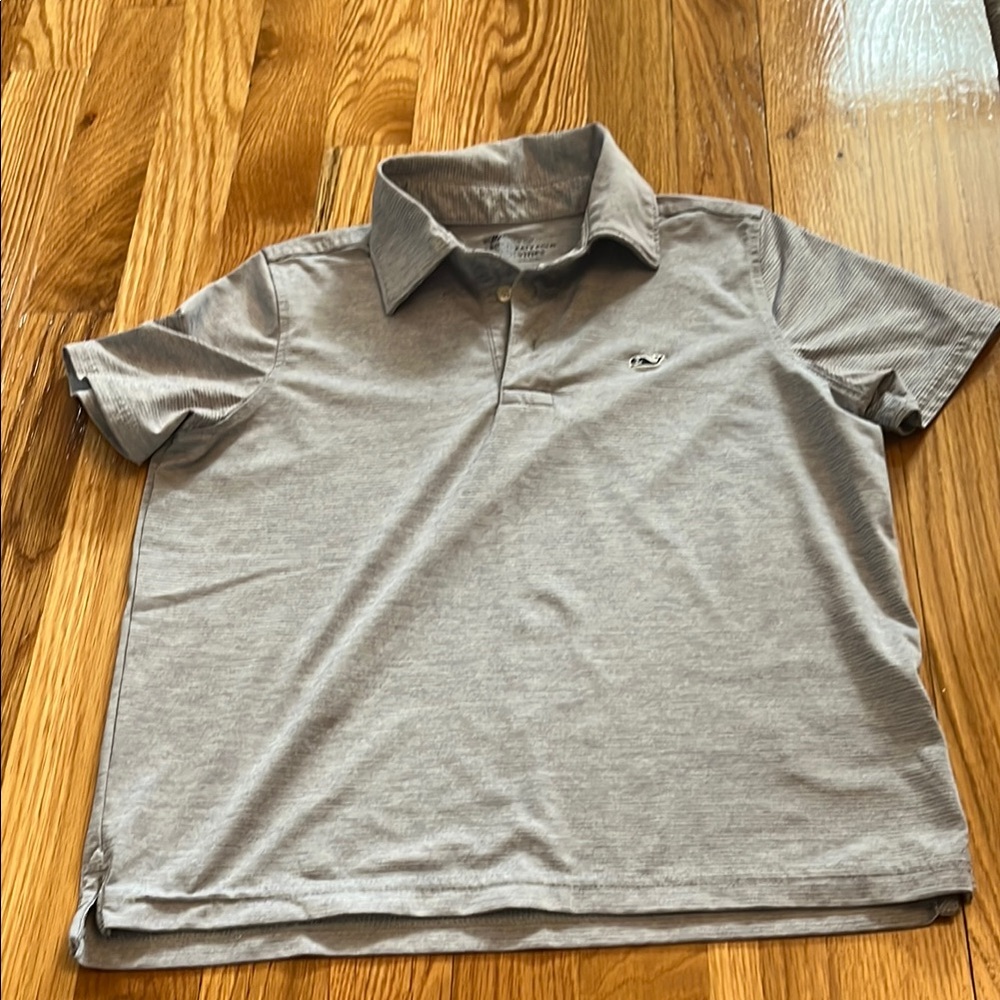 Vineyard Vines Gray Polo Soft Cotton Blend Short Sleeves